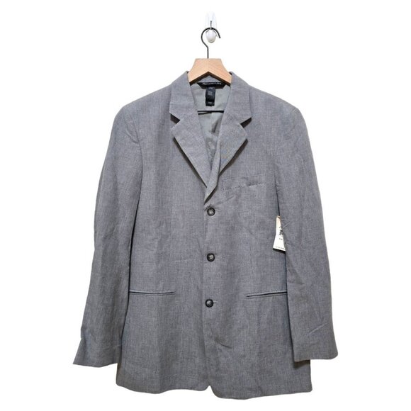 Claiborne NWT Gray Linen Blend Single Breasted Sports Coat Blazer Sz 38R - Picture 1 of 12